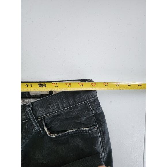 All Saints Jeans Mens 32x30.5 Gray Distress Button Fly Skinny Rock Grunge Preppy - Picture 5 of 9